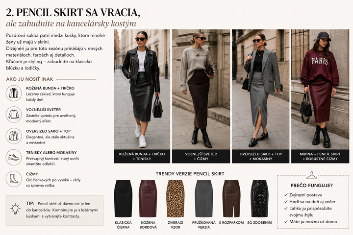 Pencil skirt - vizualizácia
